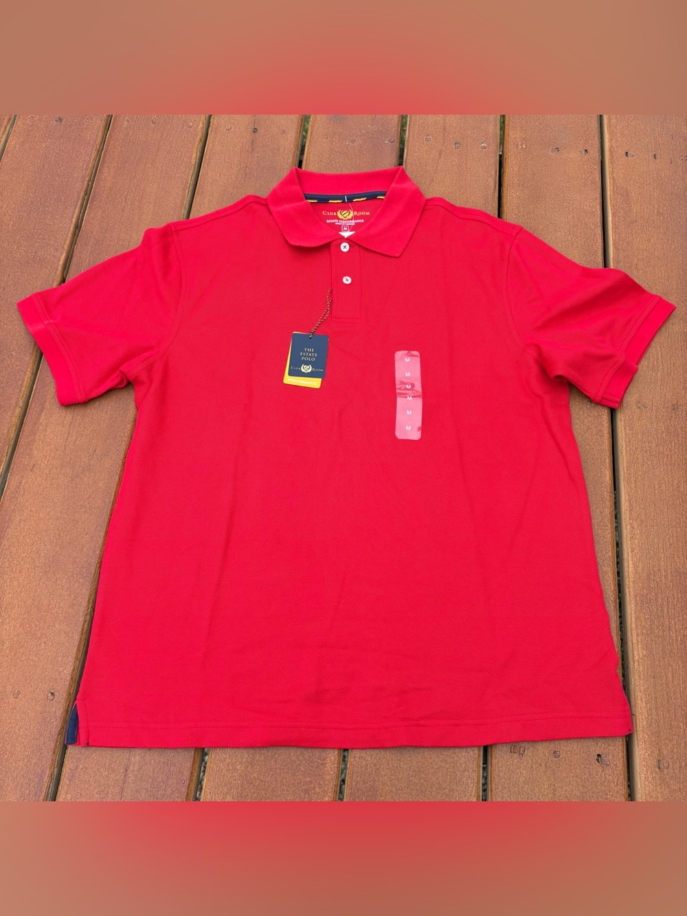 Club Room Bold Red Polo Shirt Performance